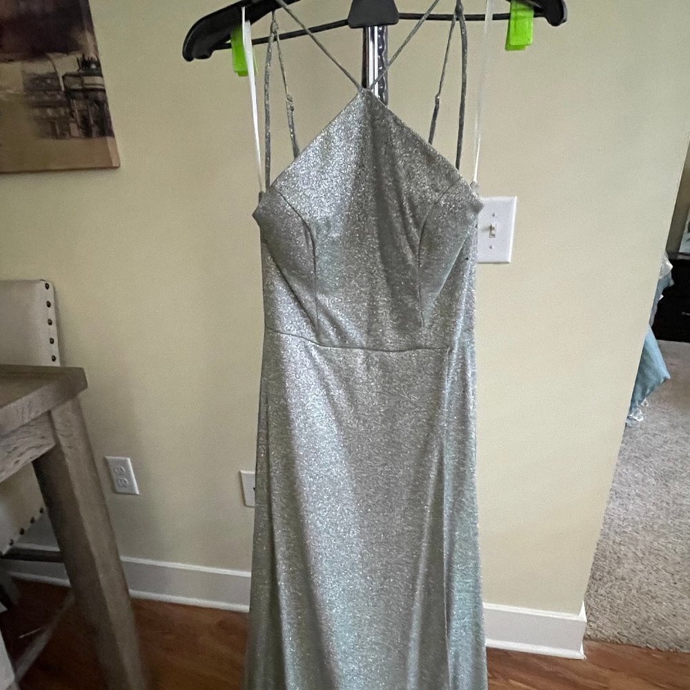 Iridescent glitter gown